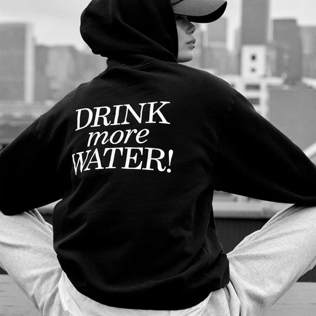 Street Style New York Fashion - Sweats à capuche surdimensionnés noirs College