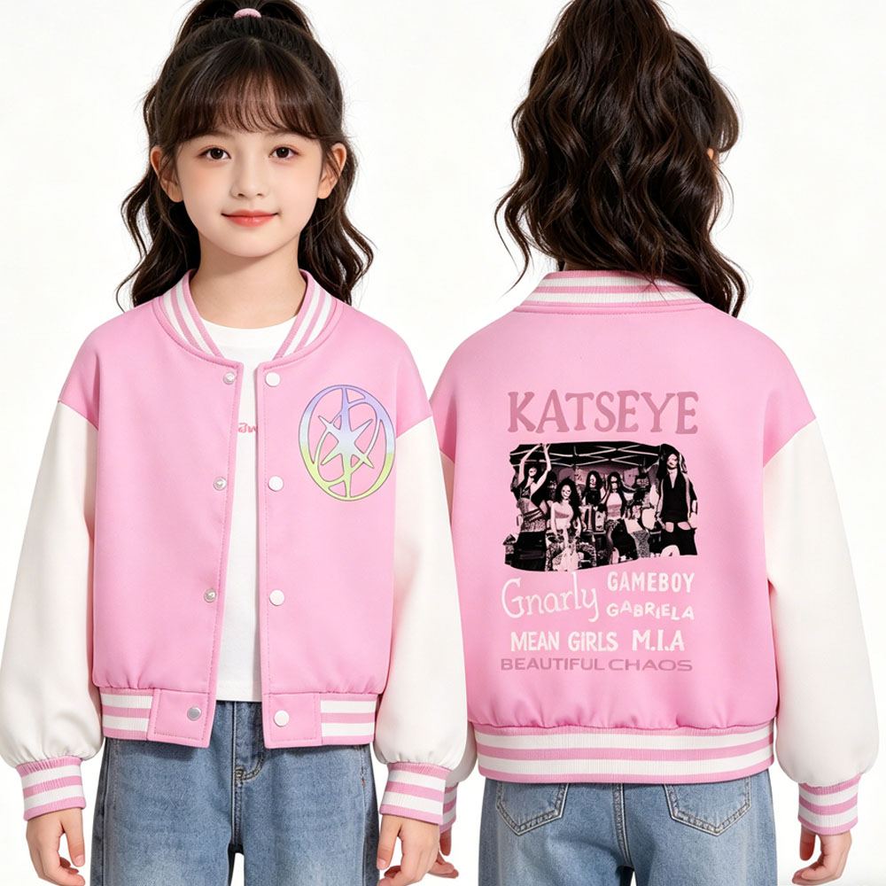 Street Fashion Kids - KATSEYE – veste de baseball courte