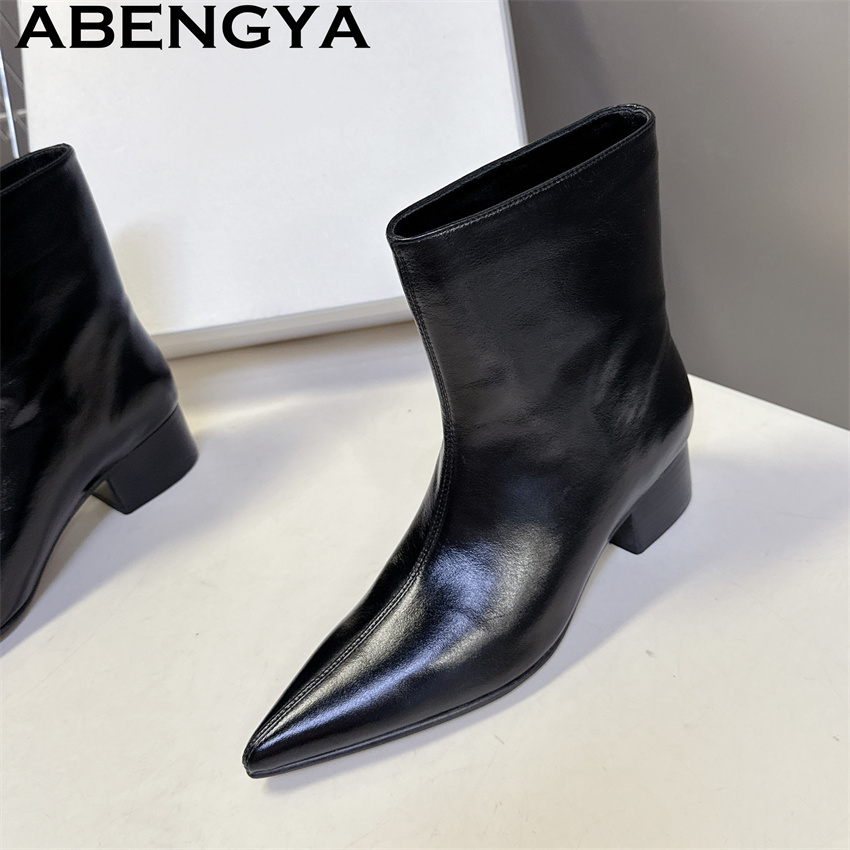 Street Fashion Week - Bottines Chelsea en cuir véritable à