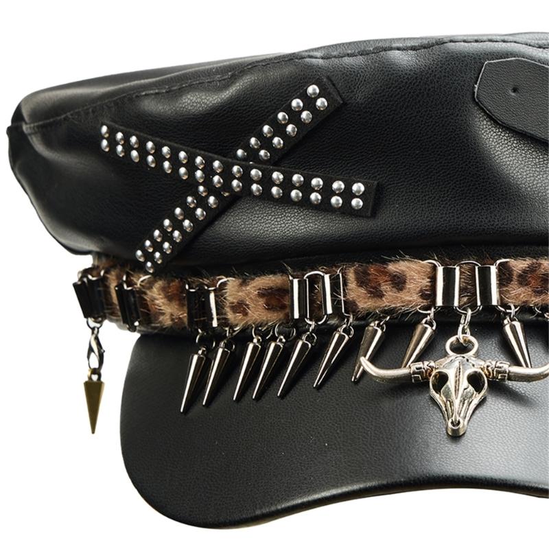Street Fashion Events - Casquette journal en PU, Styles Punk