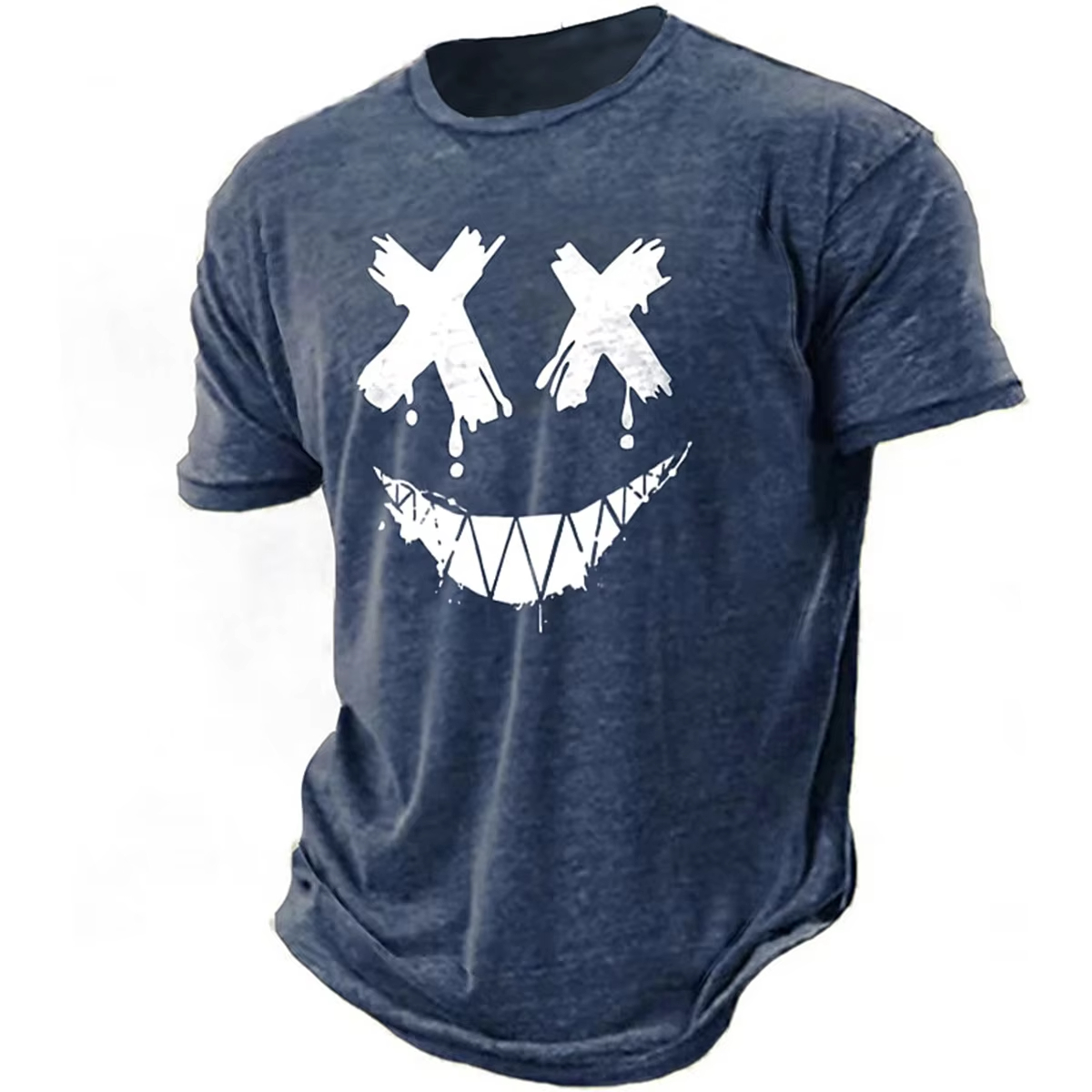 Street Fashion Definition - T-shirt 3D souriant pour hommes, associé