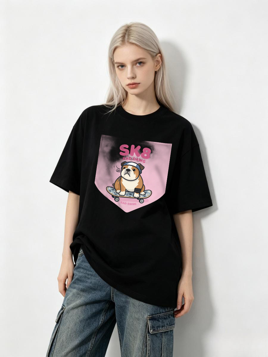 Street Fashion Events - T-shirt Femme Automne, Lavage enzymatique, Effet