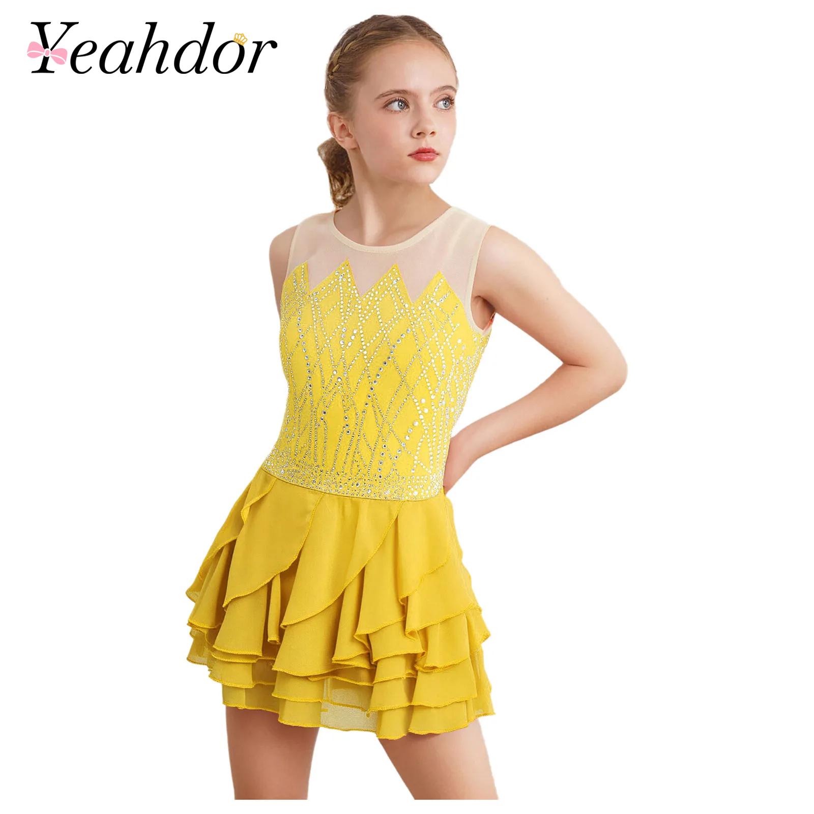 Street Fashion Kids - Robe de patinage artistique en maille