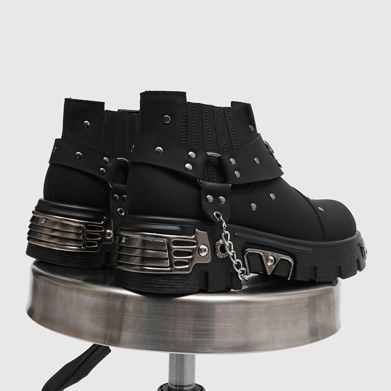 Street Fashion Punk - Bottes de moto homme style rock