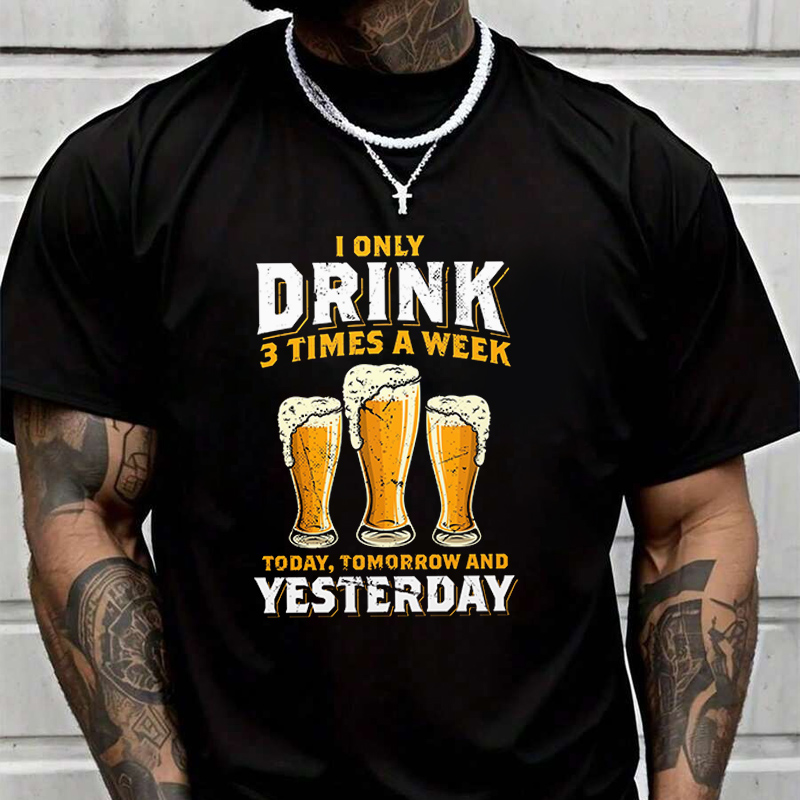 Street Fashion Week - T-shirt à imprimé graphique pour hommes,