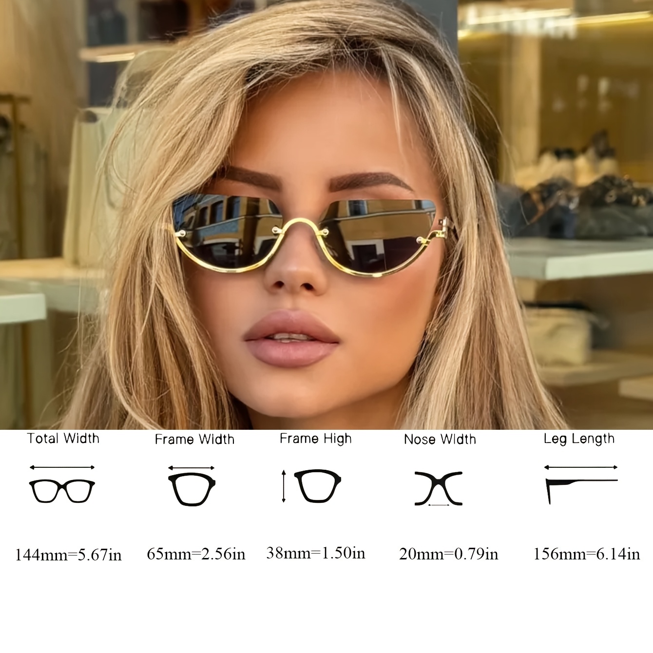 Lunettes de soleil rétro demi- - Street Fashion Week avis et prix