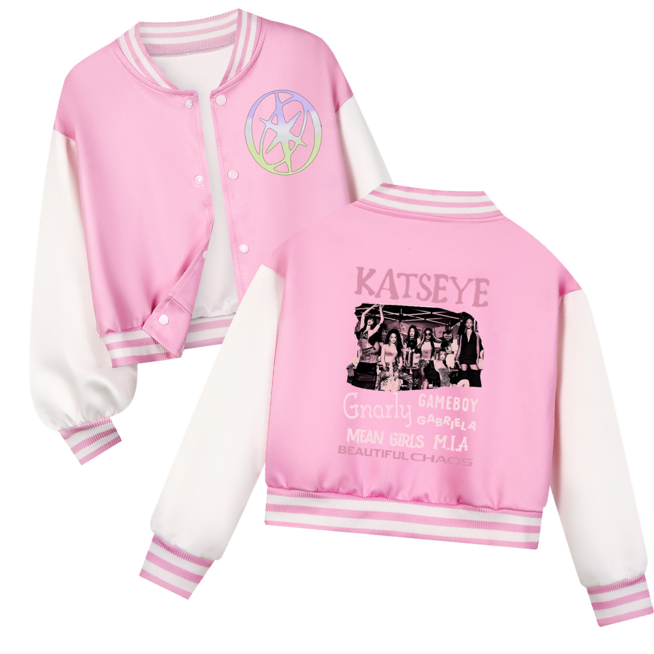 KATSEYE – veste de baseball co - Street Fashion Kids avis et prix