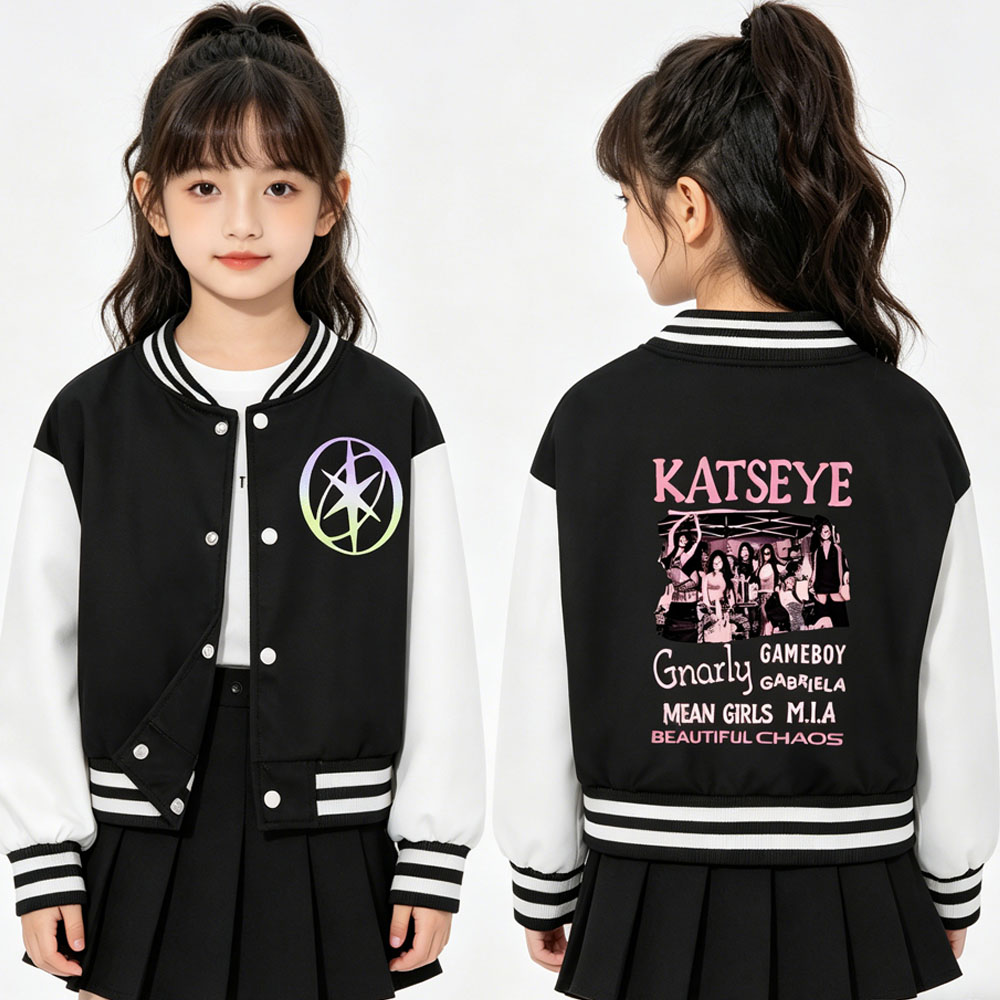 KATSEYE – veste de baseball co - Street Fashion Kids avis et prix