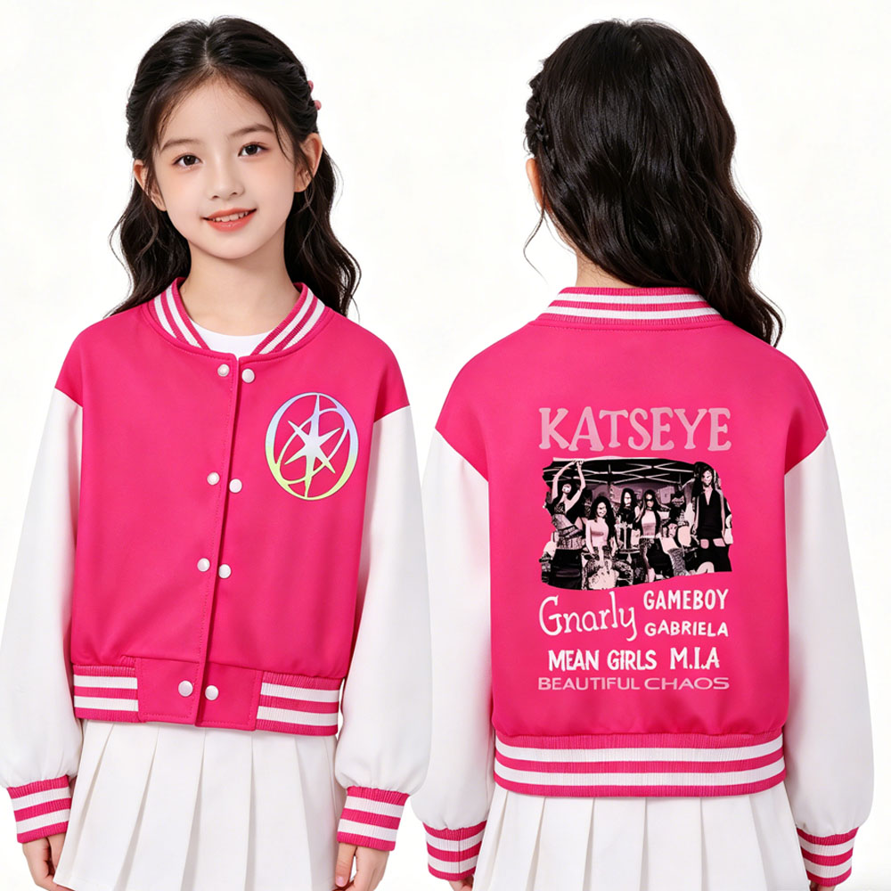 KATSEYE – veste de baseball co - Street Fashion Kids avis et prix