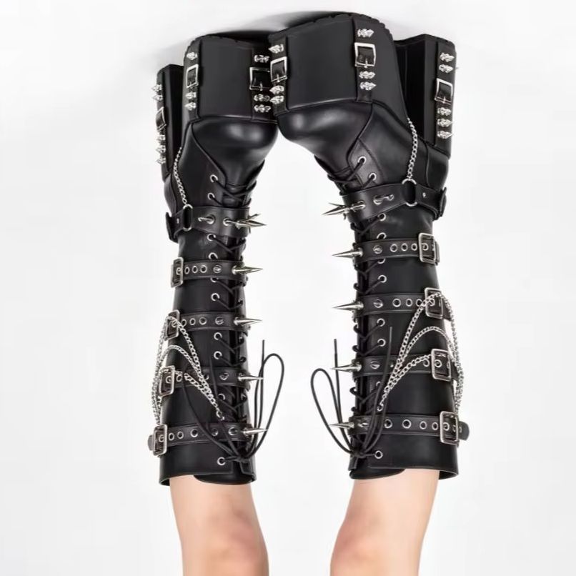 Bottes de moto à plateforme st - Street Fashion Punk avis et prix