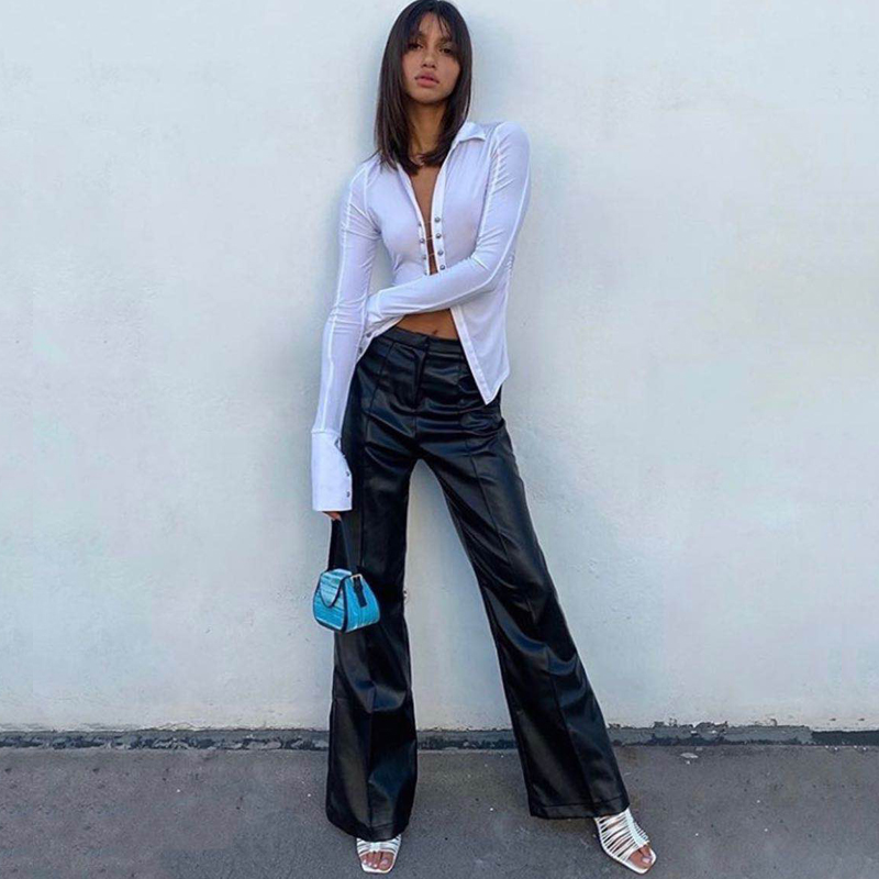 Pantalon en cuir noir éco-resp - Street Fashion Week avis et prix