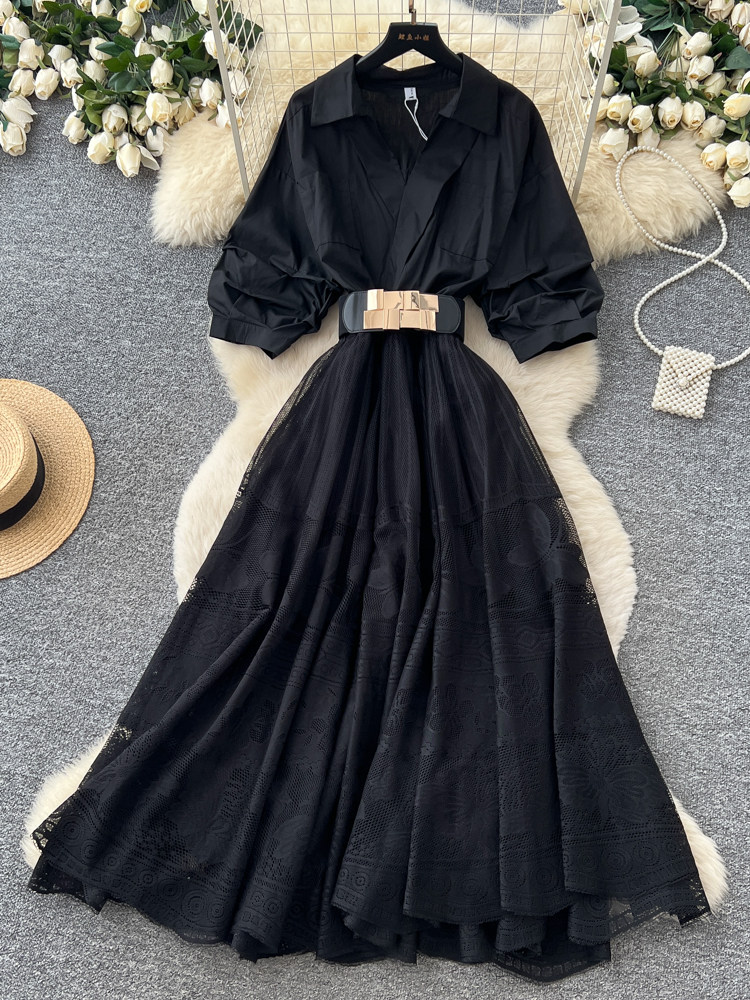 Robe longue rose style françai - Street Fashion Events avis et prix