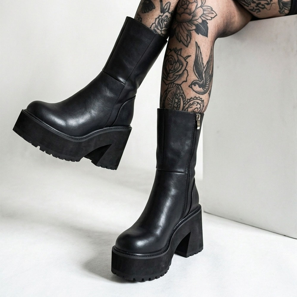 Bottes de combat à plateforme  - Street Fashion Punk avis et prix