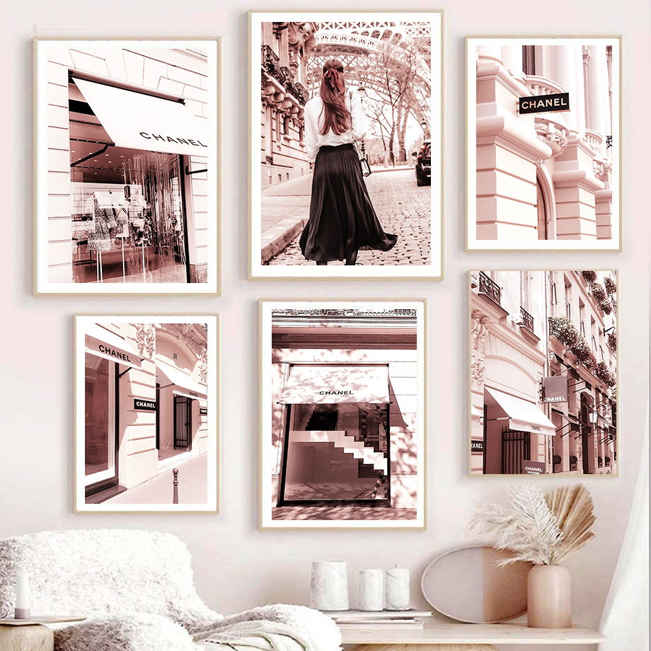 Paris tour rue magasins de lux - Street Fashion Poster avis et prix