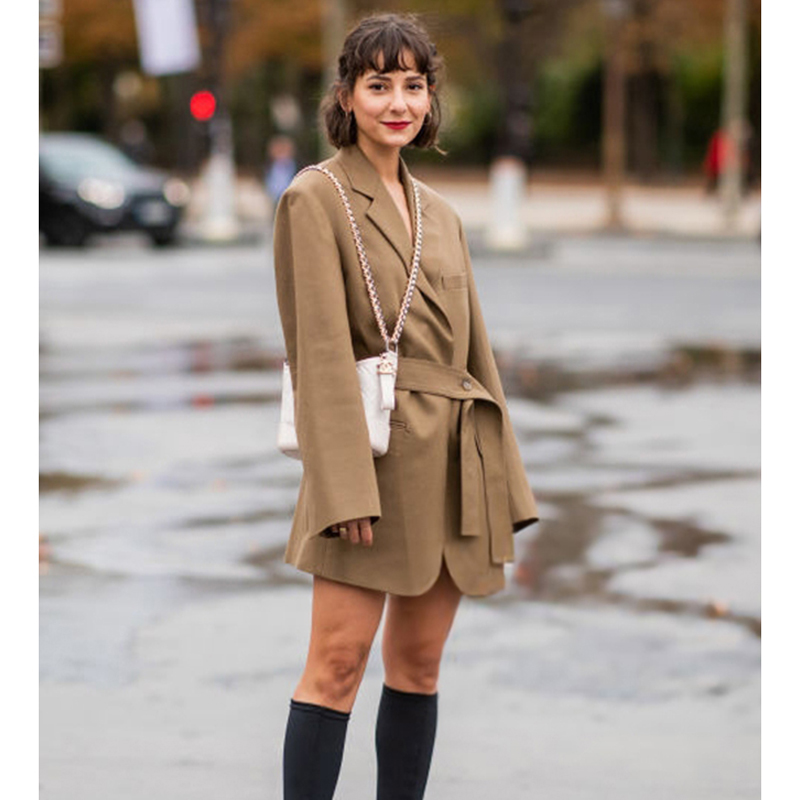 Robe tailleur midi chic kaki,  - Street Fashion Week avis et prix