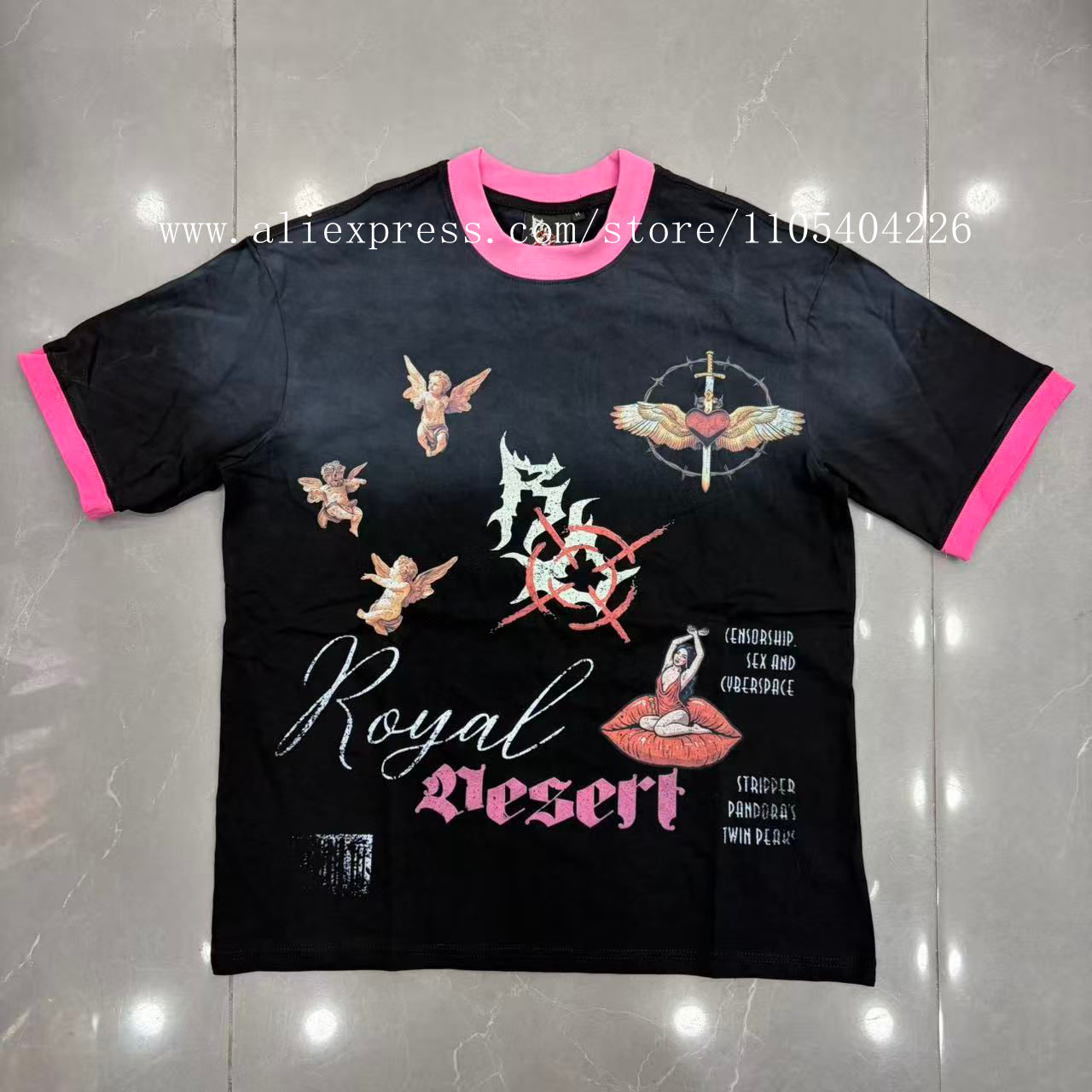 T-shirt à manches courtes en p - Street Fashion Definition avis et prix