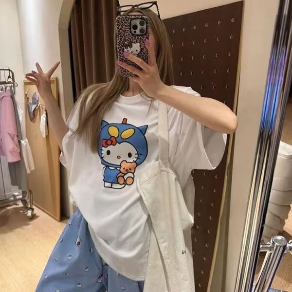 T-shirt imprimé Hello Kitty à  - Street Fashion Jersey avis et prix