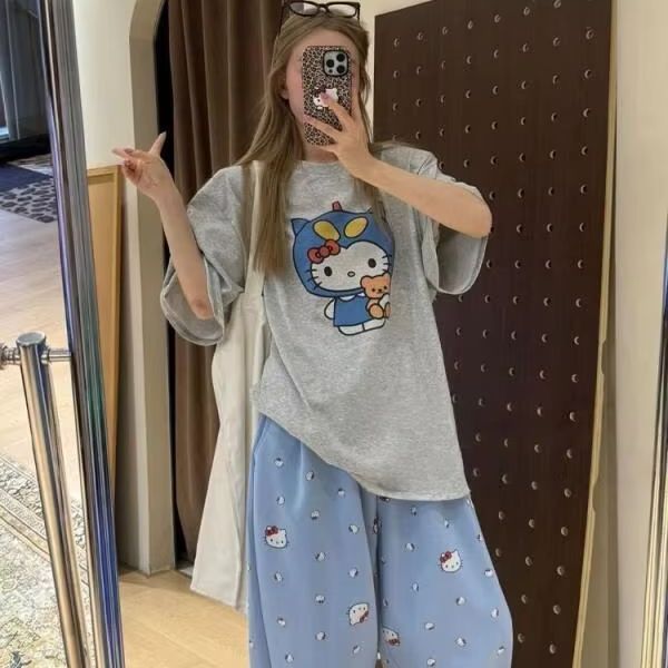 T-shirt imprimé Hello Kitty à  - Street Fashion Jersey avis et prix