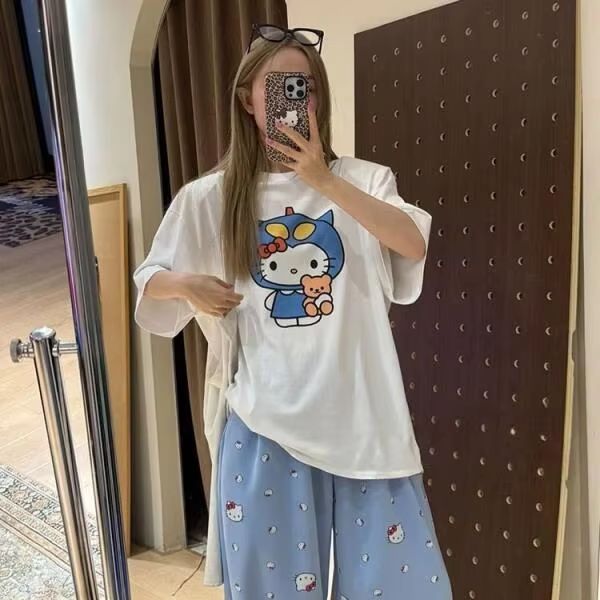 T-shirt imprimé Hello Kitty à  - Street Fashion Jersey avis et prix