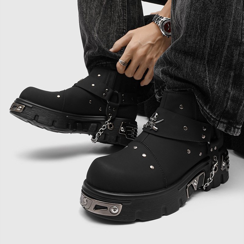 Bottes de moto homme style roc - Street Fashion Punk avis et prix
