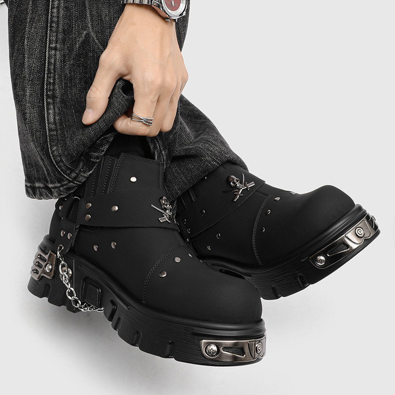 Bottes de moto homme style roc - Street Fashion Punk avis et prix