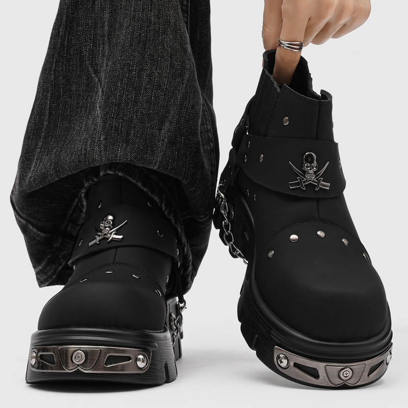 Bottes de moto homme style roc - Street Fashion Punk avis et prix